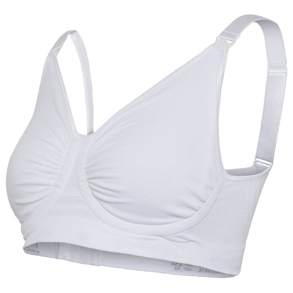 Carriwell Seamless Maternity & Nursing Bra with Carri-Gel Support - White - MamaApp