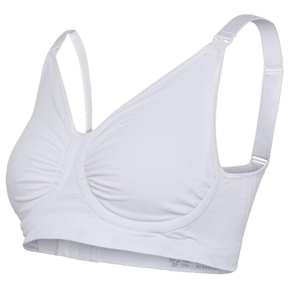 Carriwell Seamless Maternity & Nursing Bra with Carri-Gel Support - White