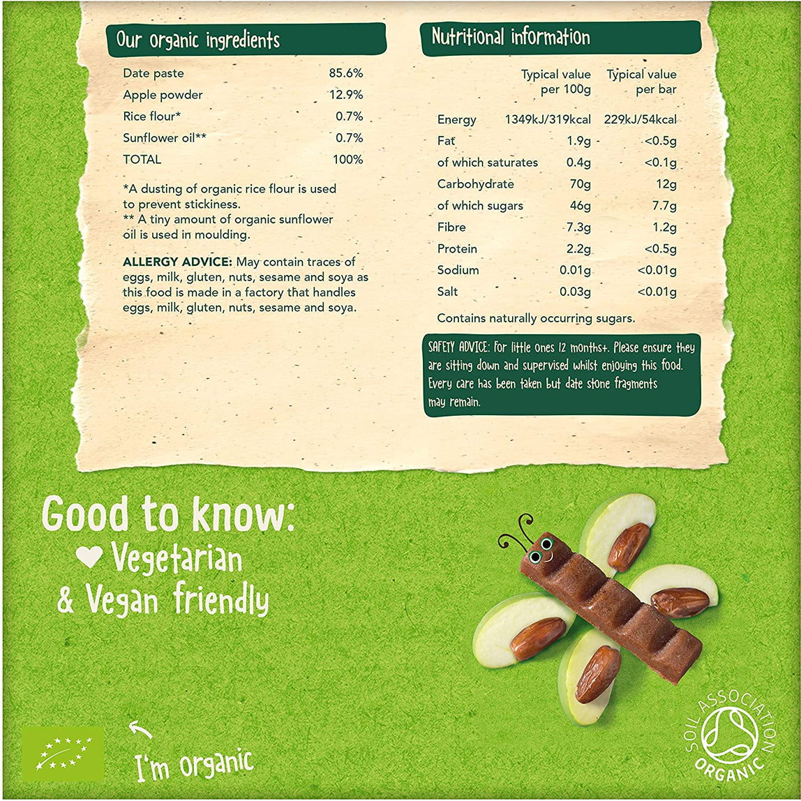 Organix Chunky Apple & Date Organic Fruit Bars - MamaApp