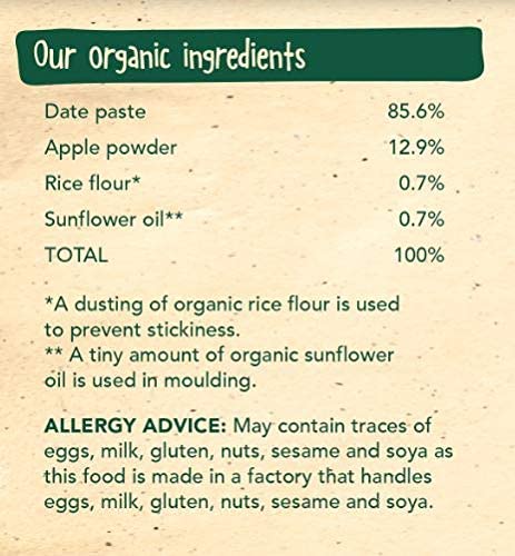 Organix Chunky Apple & Date Organic Fruit Bars