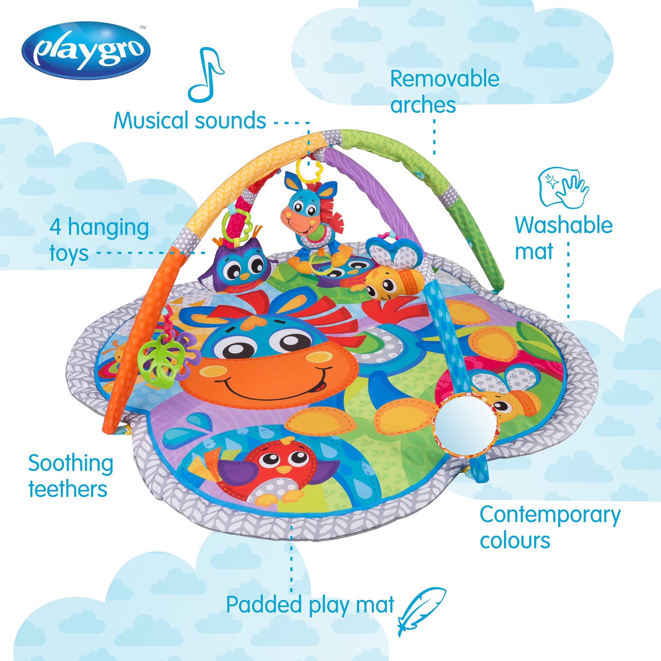 Playgro Clip Clop Musical Activity Gym - MamaApp