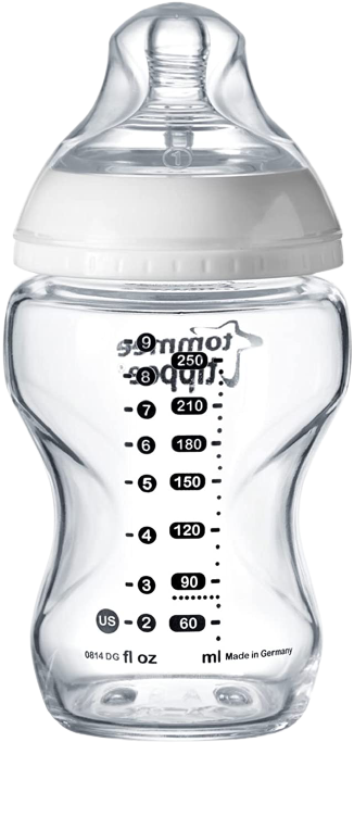 Tommee Tippee Closer To Nature Glass Feeding Bottle Clear