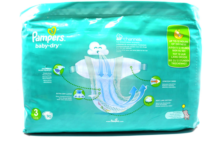 Pampers Baby Dry Size 3 Jumbo Pack (90’s)