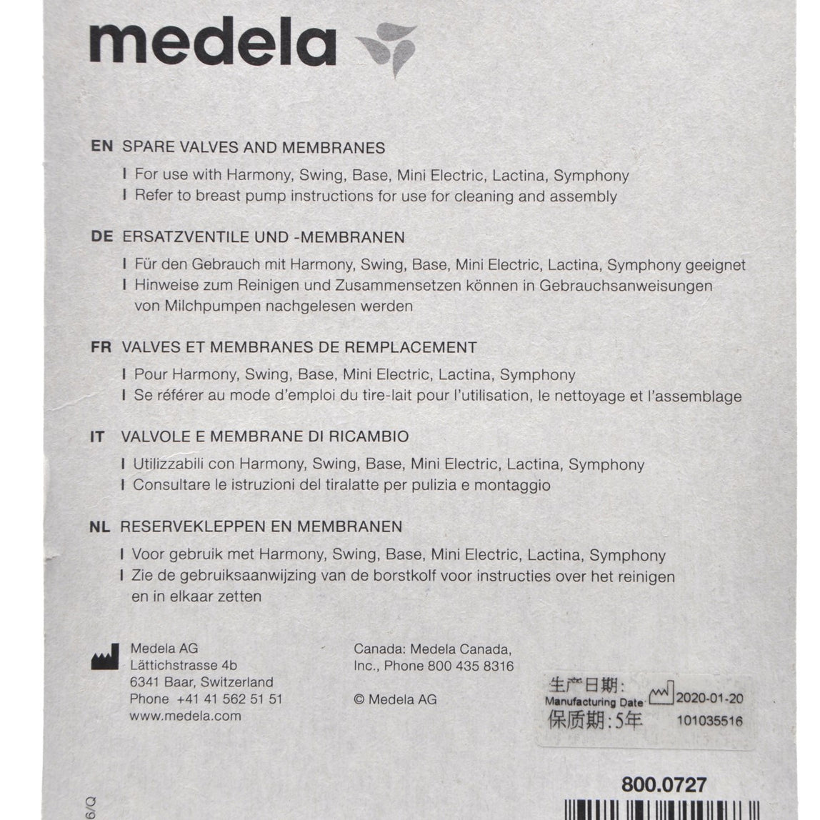Medela Valves and Membranes for Retail-Kit - MamaApp
