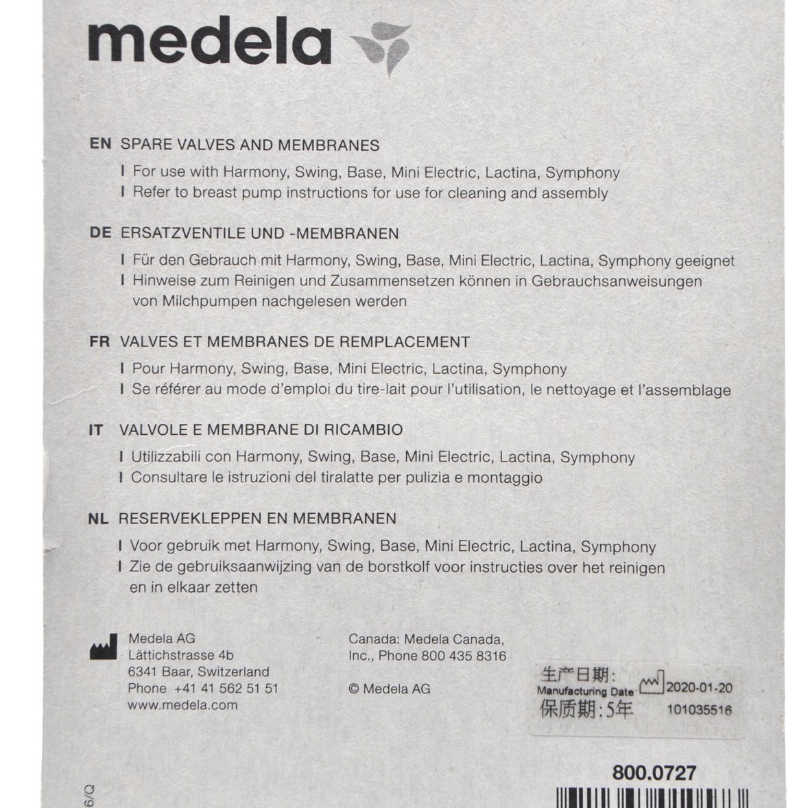 MamaApp Medela Valves and Membranes for Retail-Kit