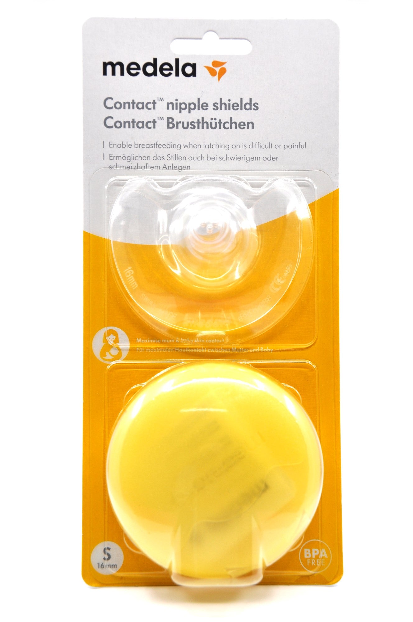 Medela Contact Nipple Shield, 16mm, Silicone, DEHP & BPA Free