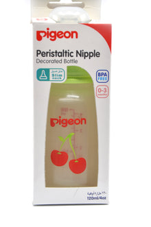 MamaApp Pigeon Peristaltic Nipple Decorated Bottle
