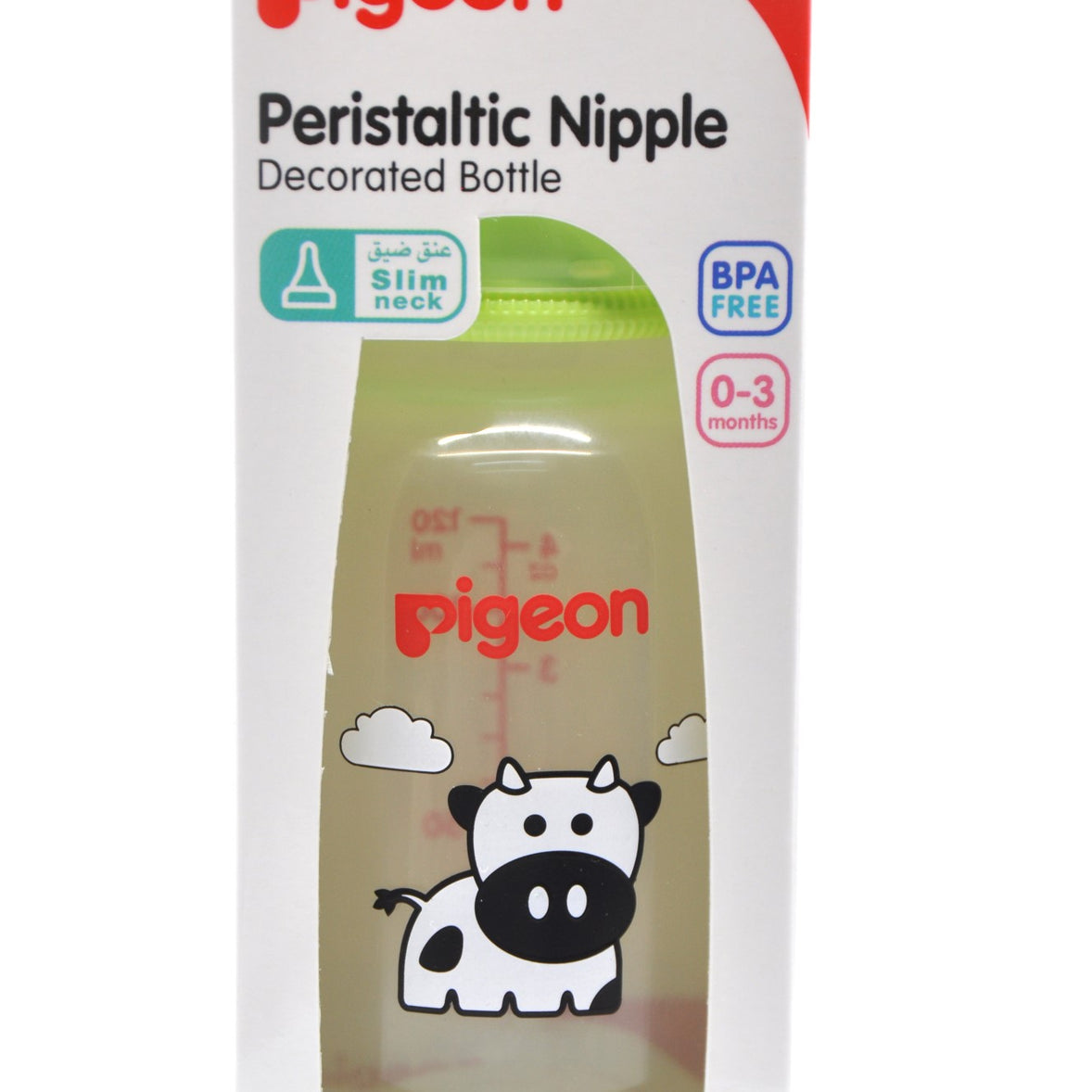 MamaApp Pigeon Peristaltic Nipple Decorated Bottle