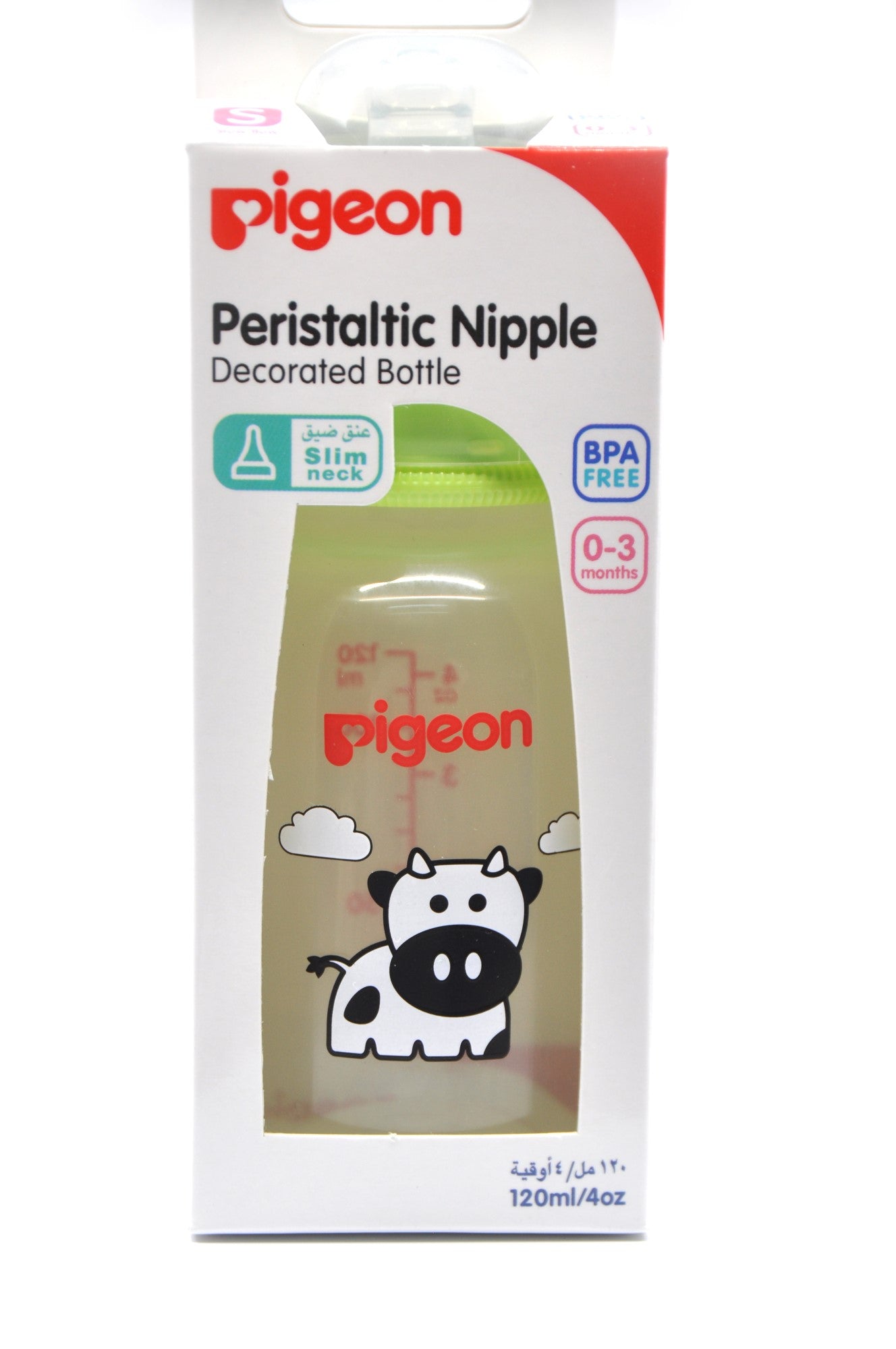 MamaApp Pigeon Peristaltic Nipple Decorated Bottle