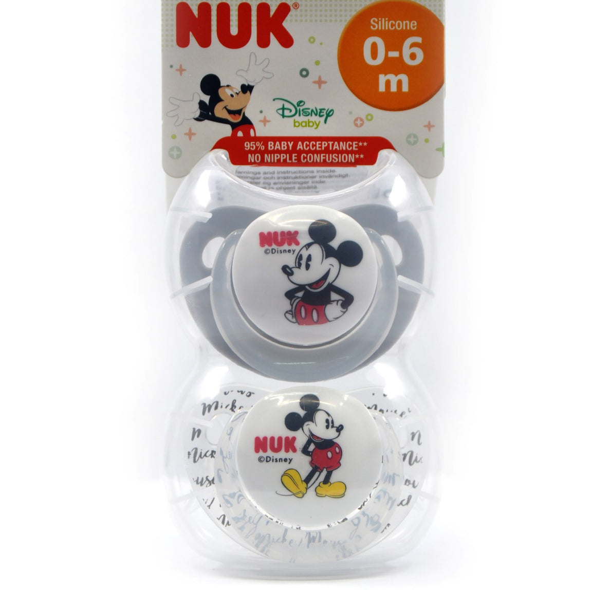 NUK Pacifier Silicone Size 1 Mickey (2 Pcs) - MamaApp