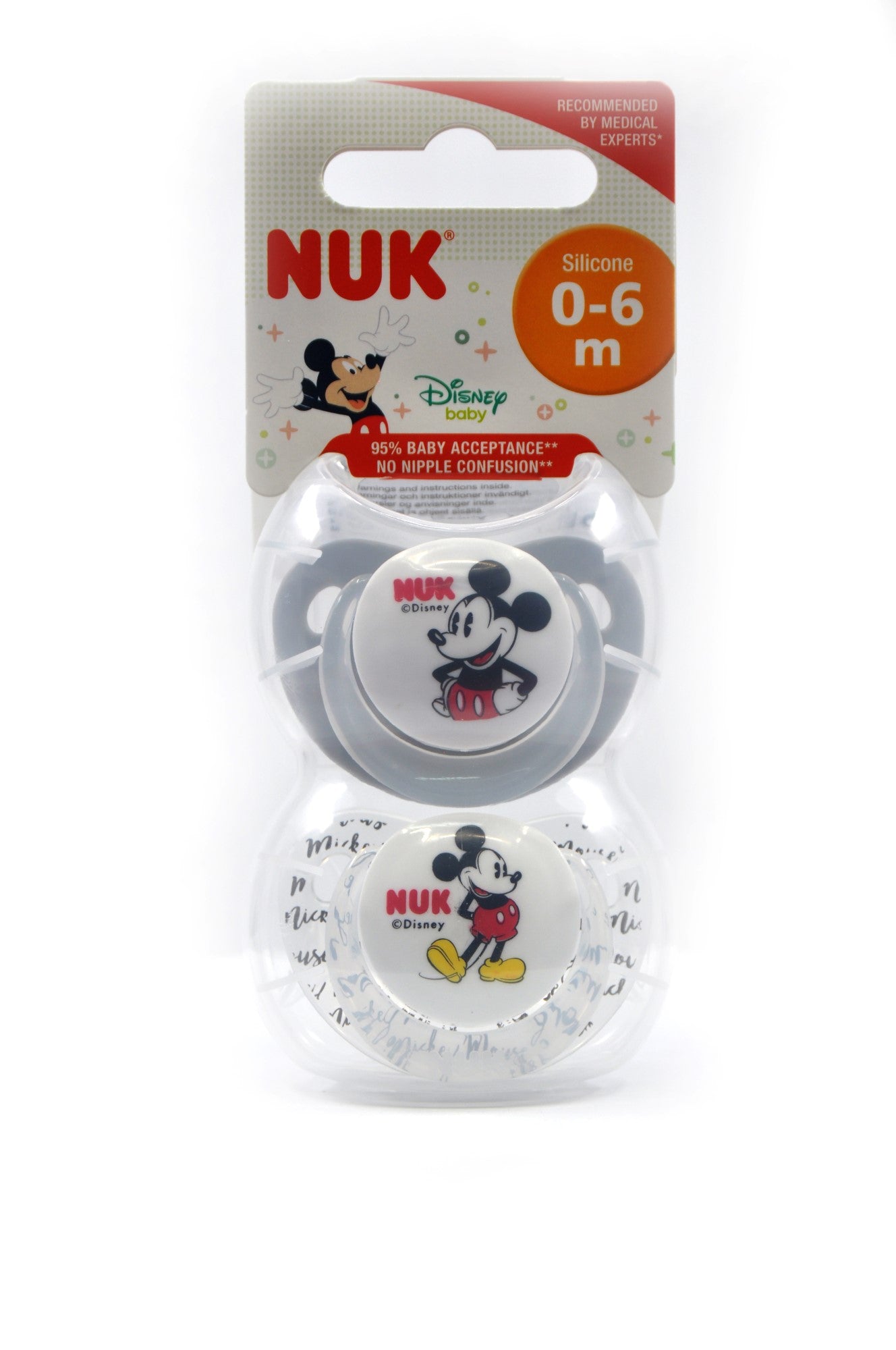 MamaApp NUK Pacifier Silicone Size 1 Mickey (2 Pcs)