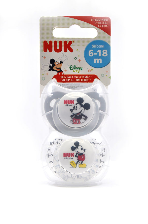 NUK Pacifier Silicone Size 2 Mickey (2 Pcs)