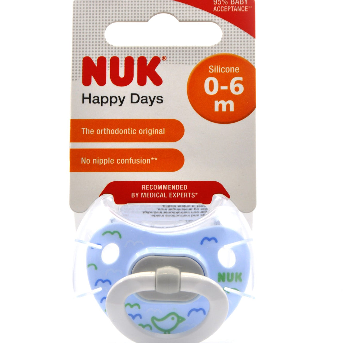 NUK Pacifier Silicone Size 1 Happy Days (1 Pc) - MamaApp