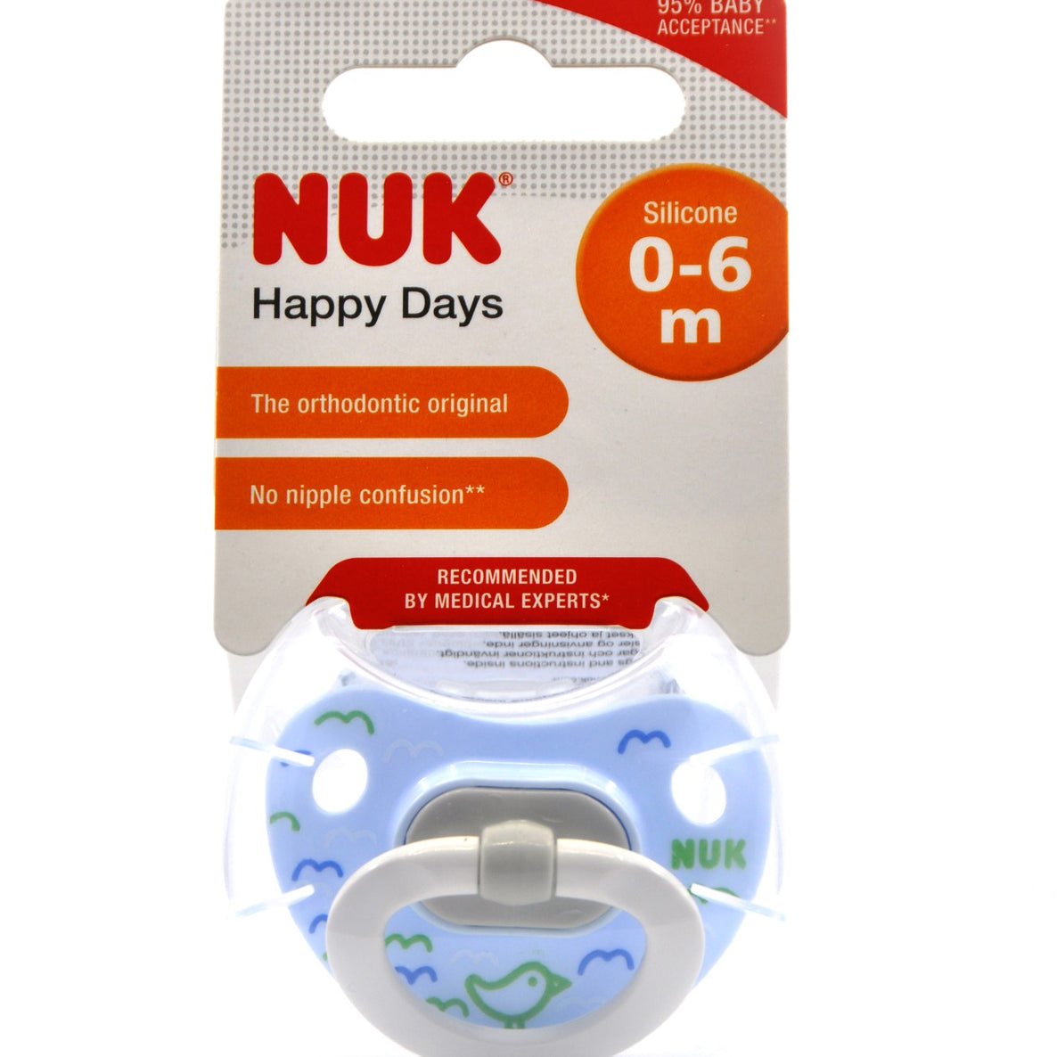 NUK Pacifier Silicone Size 1 Happy Days (1 Pc) - MamaApp