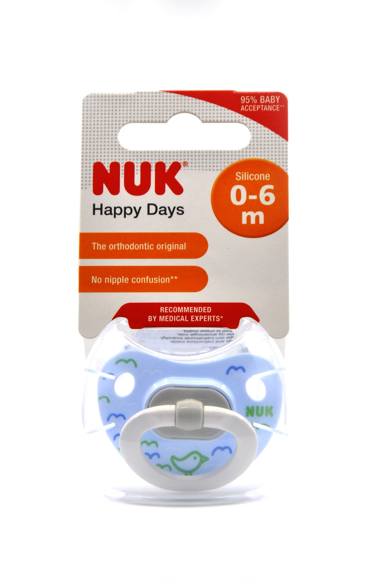 MamaApp NUK Pacifier Silicone Size 1 Happy Days (1 Pc)