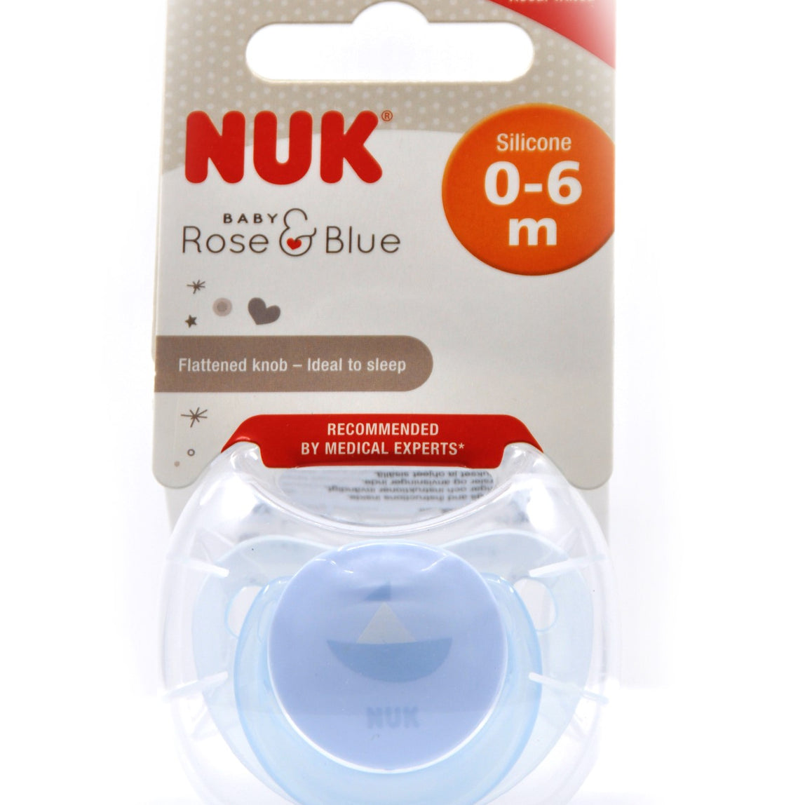 NUK Pacifier Silicone Size 1 Baby Blue (1 Pc) - MamaApp