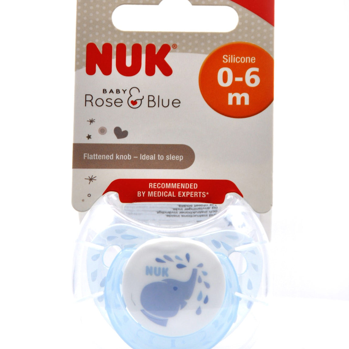 NUK Pacifier Silicone Size 1 Baby Blue (1 Pc) - MamaApp