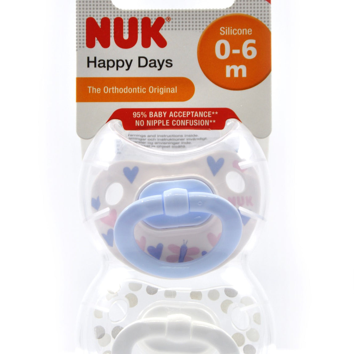 NUK Pacifier Silicone Size 1 Happy Days (2 Pcs) - MamaApp