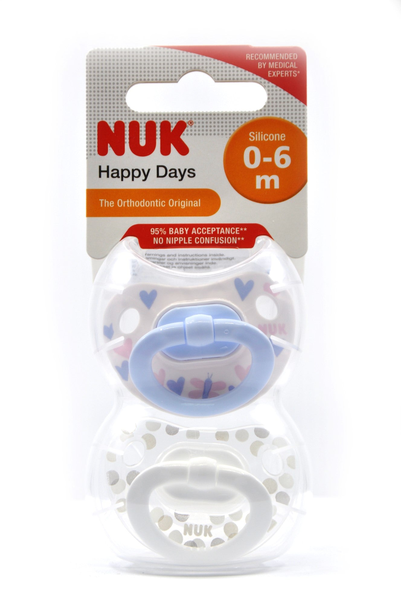 MamaApp NUK Pacifier Silicone Size 1 Happy Days (2 Pcs)