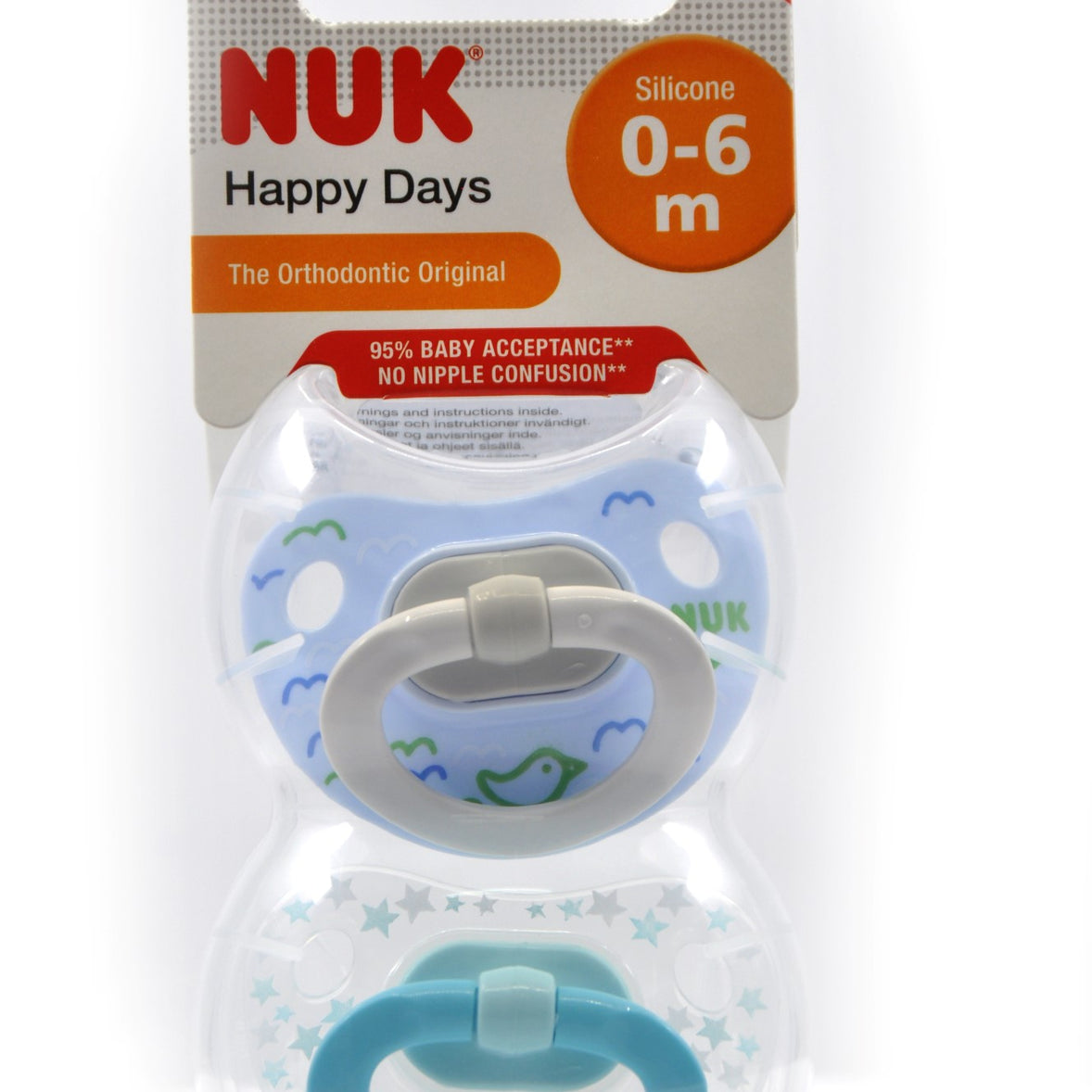 MamaApp NUK Pacifier Silicone Size 1 Happy Days (2 Pcs)