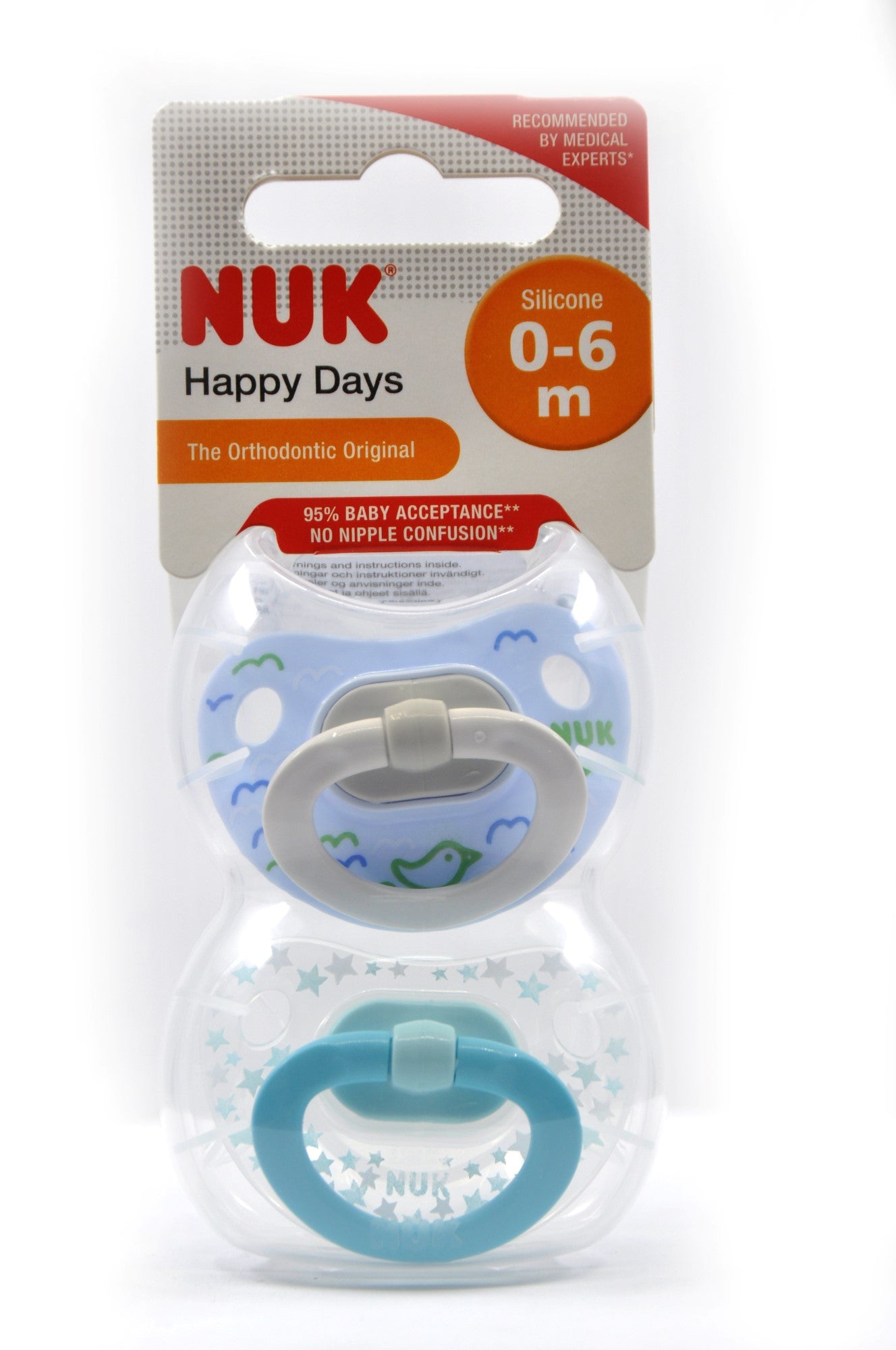 NUK Pacifier Silicone Size 1 Happy Days (2 Pcs) - MamaApp