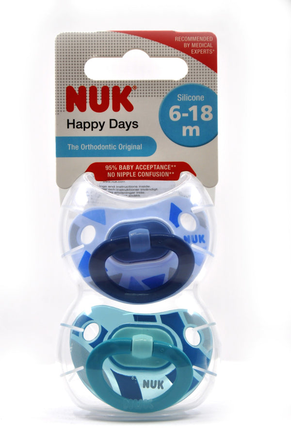 NUK Pacifier Silicone Size 2 Happy Days (2 Pcs)