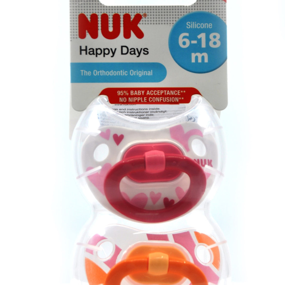 MamaApp NUK Pacifier Silicone Size 2 Happy Days (2 Pcs)