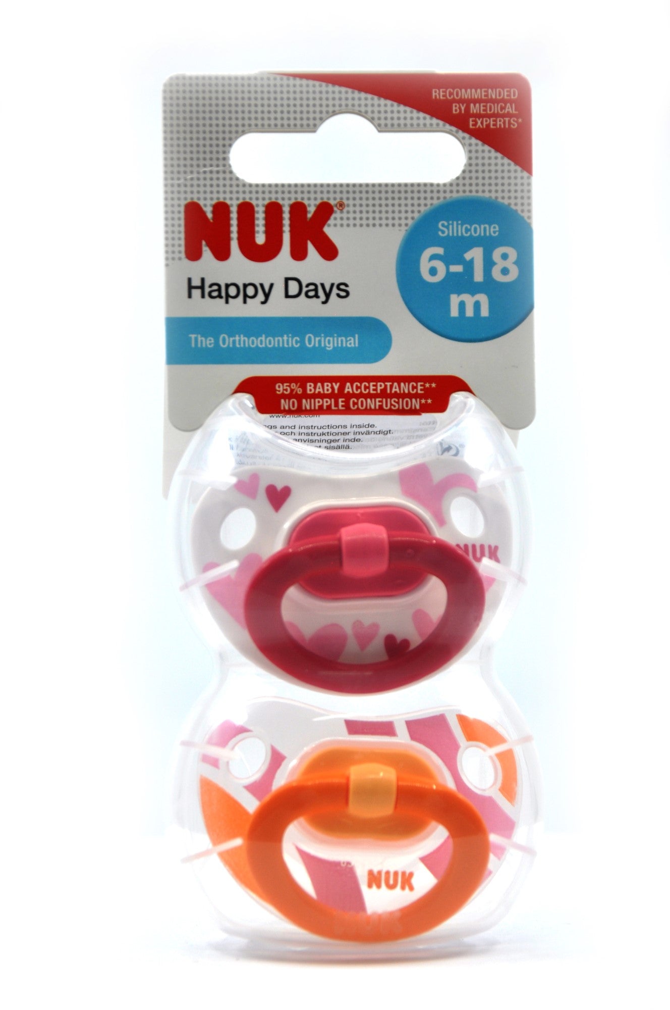MamaApp NUK Pacifier Silicone Size 2 Happy Days (2 Pcs)