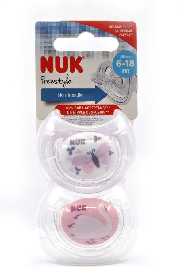 NUK Pacifier Silicone Size 2 Freestyle (2 Pcs)