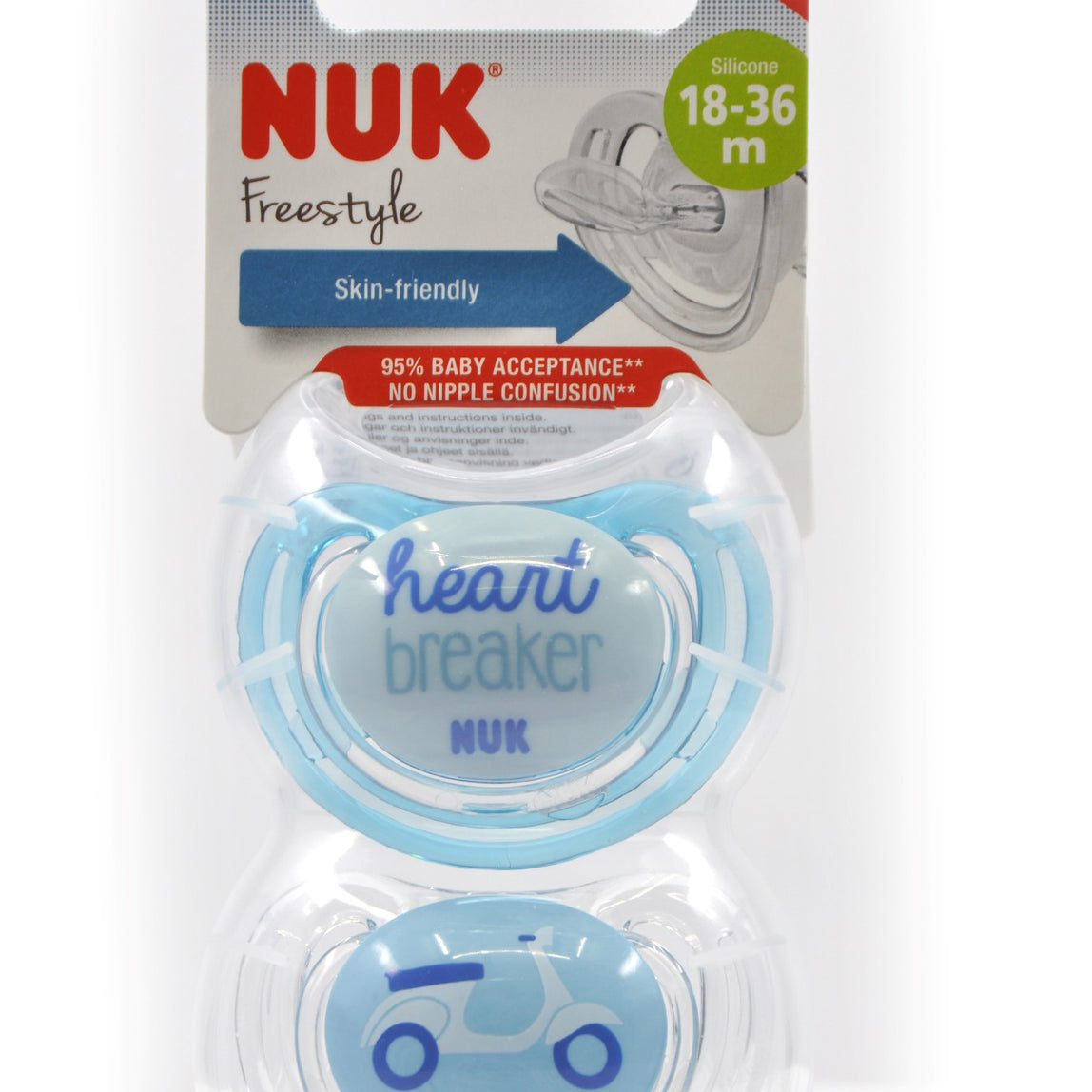 NUK Pacifier Silicone Size 3 Freestyle (2 Pcs) - MamaApp