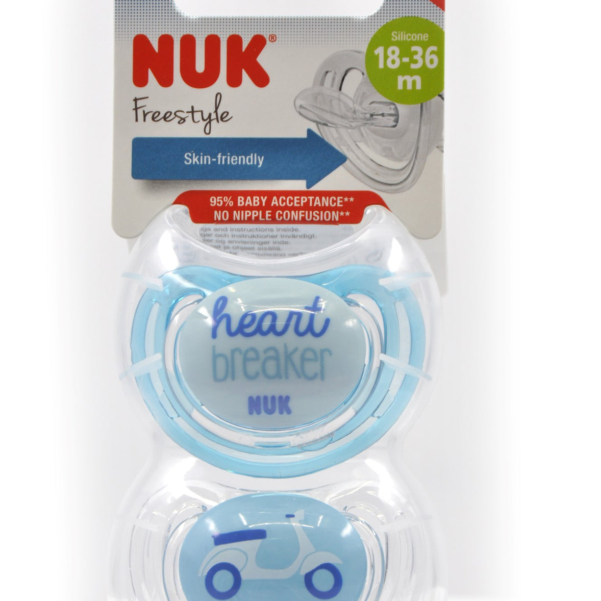 MamaApp NUK Pacifier Silicone Size 3 Freestyle (2 Pcs)