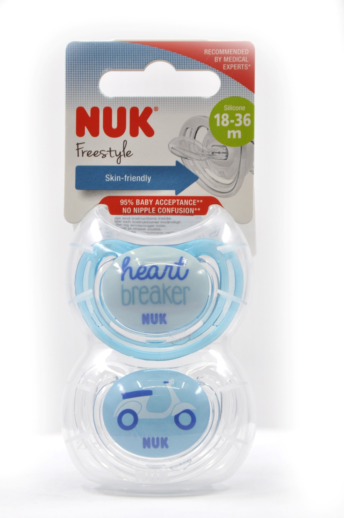MamaApp NUK Pacifier Silicone Size 3 Freestyle (2 Pcs)