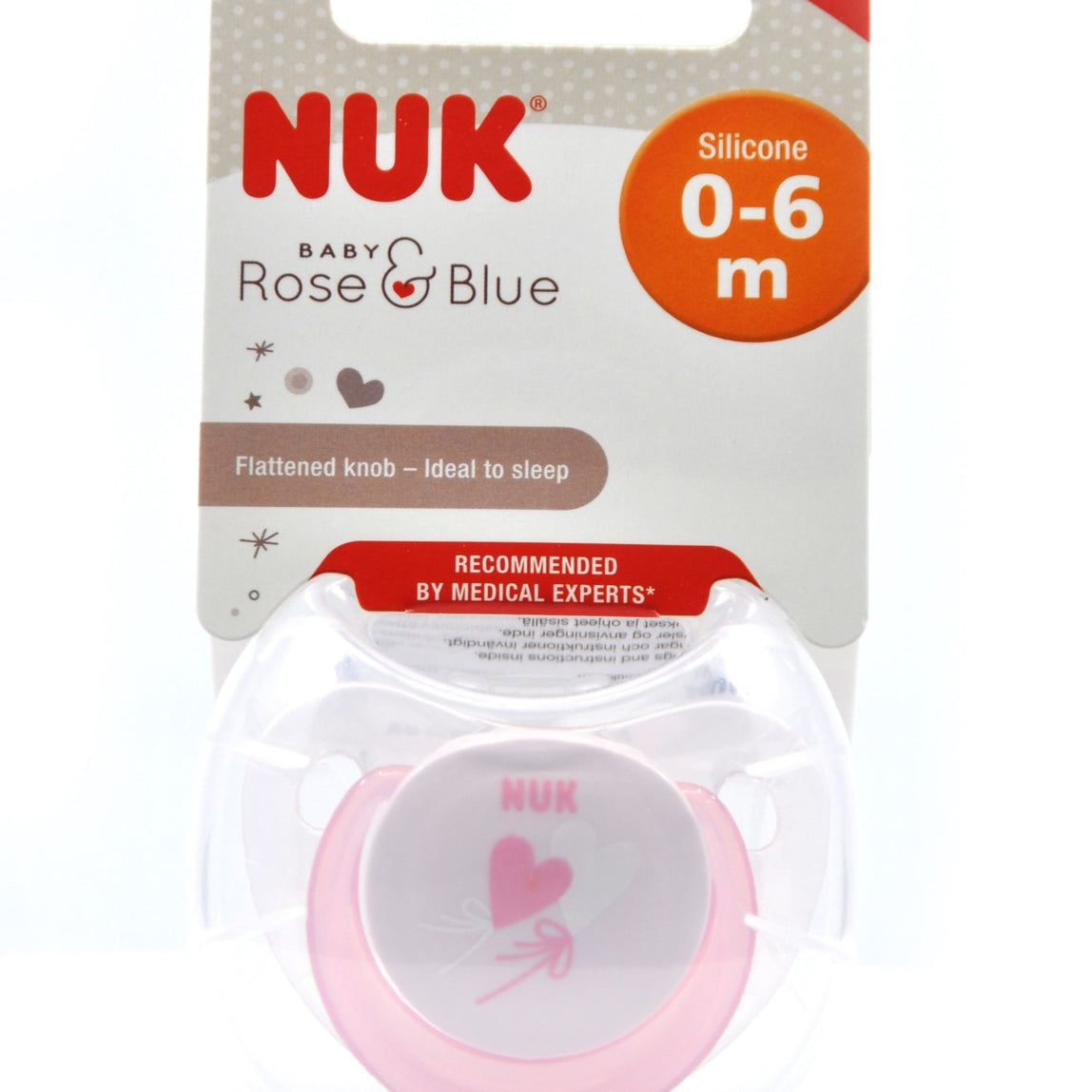 NUK Pacifier Silicone Size 1 Baby Rose (1 Pc) - MamaApp
