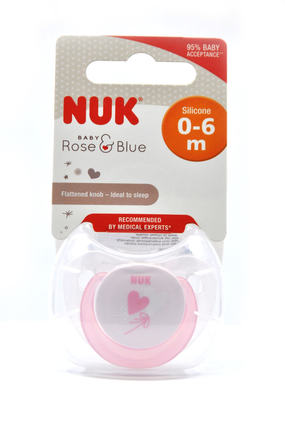 MamaApp NUK Pacifier Silicone Size 1 Baby Rose (1 Pc)