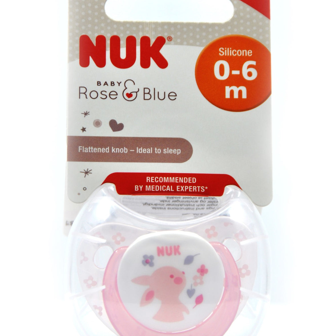 MamaApp NUK Pacifier Silicone Size 1 Baby Rose (1 Pc)