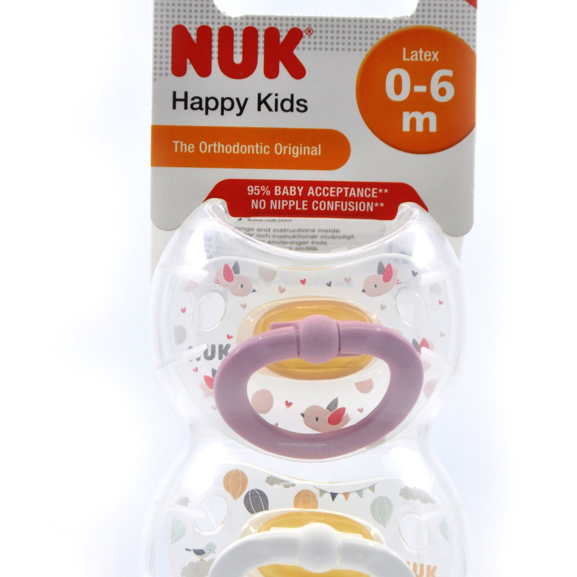 MamaApp NUK Pacifier Latex Size 1 Happy Kids