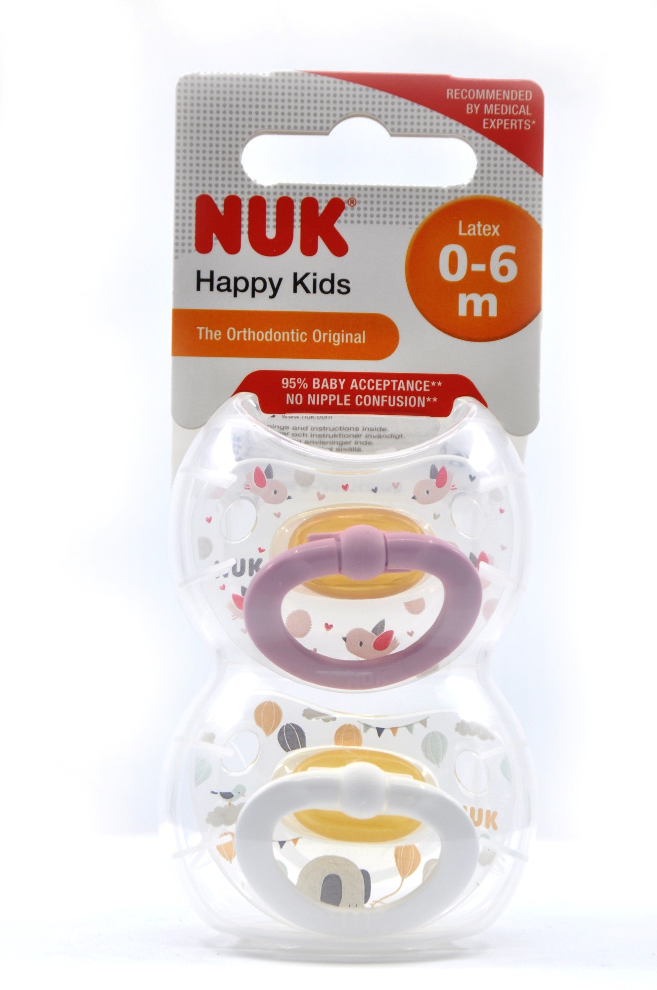 MamaApp NUK Pacifier Latex Size 1 Happy Kids