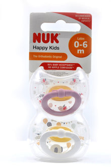MamaApp NUK Pacifier Latex Size 1 Happy Kids