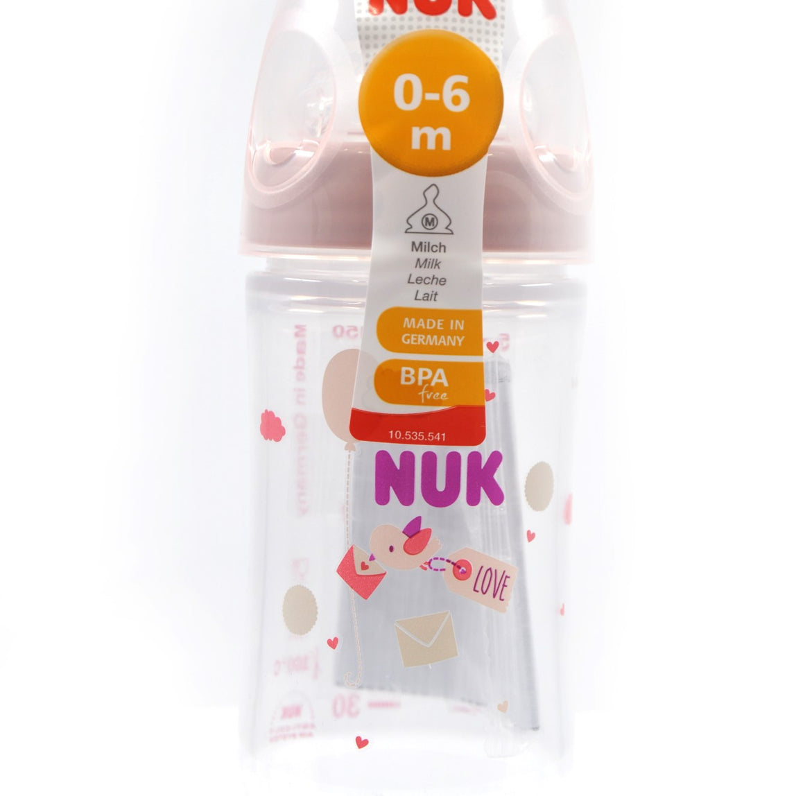 NUK Classic Love Plastic Bottle Silicone Size 1 150ml - MamaApp