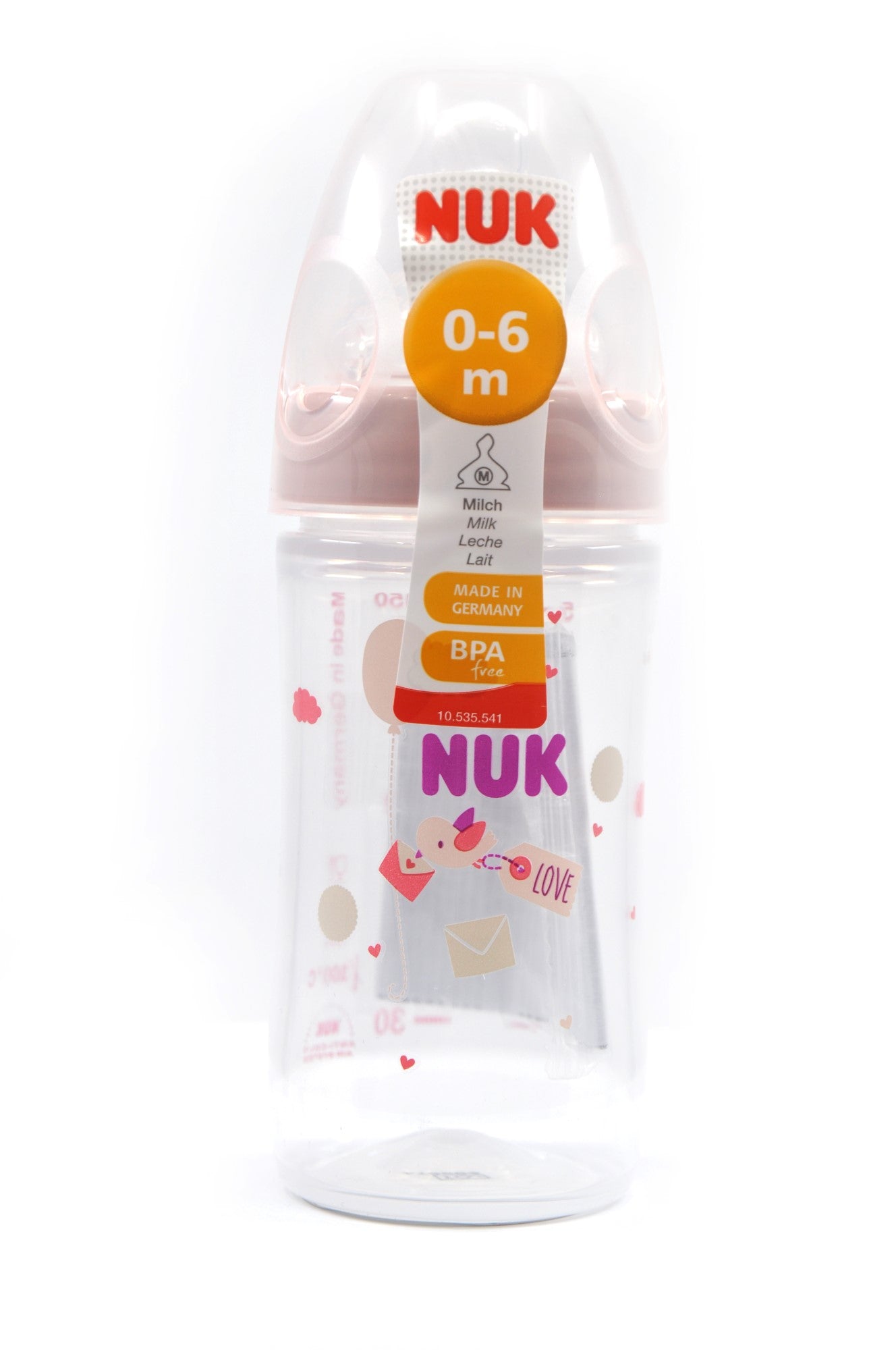 MamaApp NUK Classic Love Plastic Bottle Silicone Size 1 150ml
