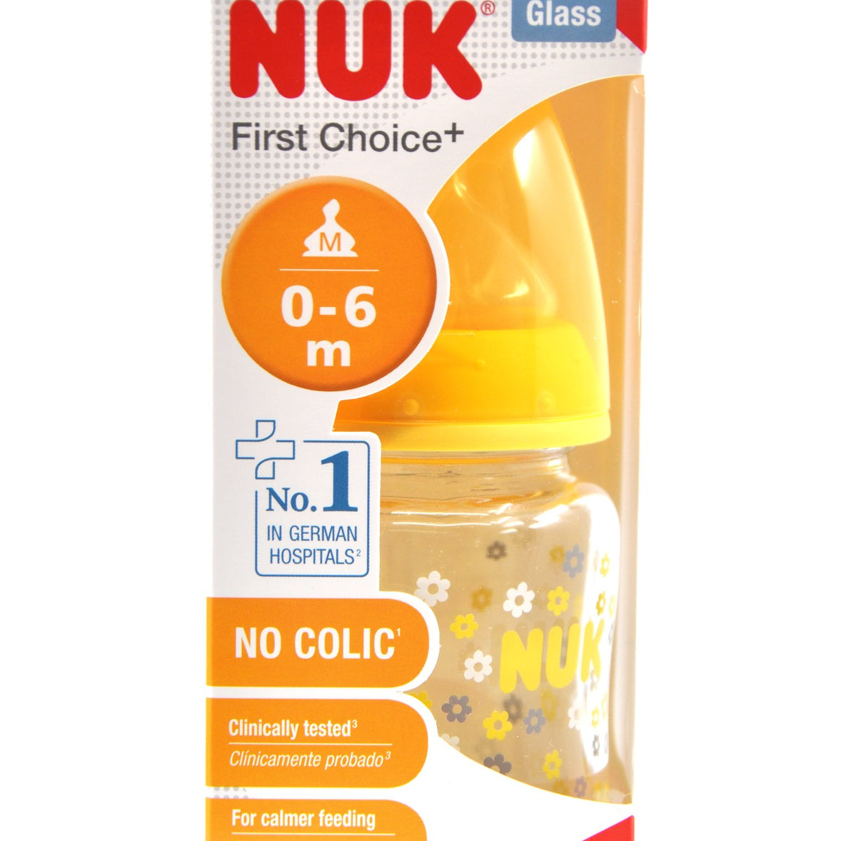 MamaApp NUK First Choice Plus Bottle Glass Silicone Size 1 120ml