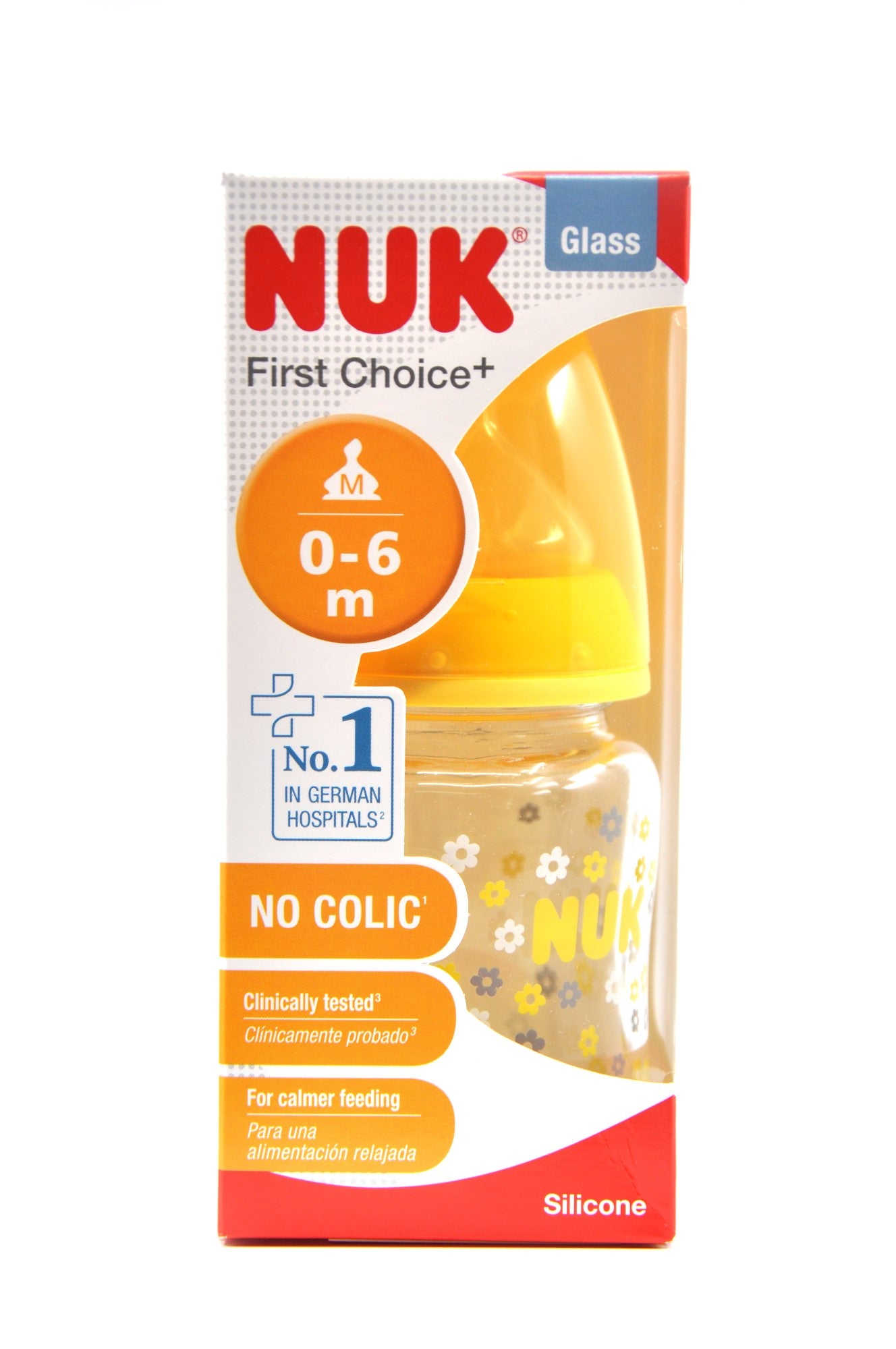 MamaApp NUK First Choice Plus Bottle Glass Silicone Size 1 120ml