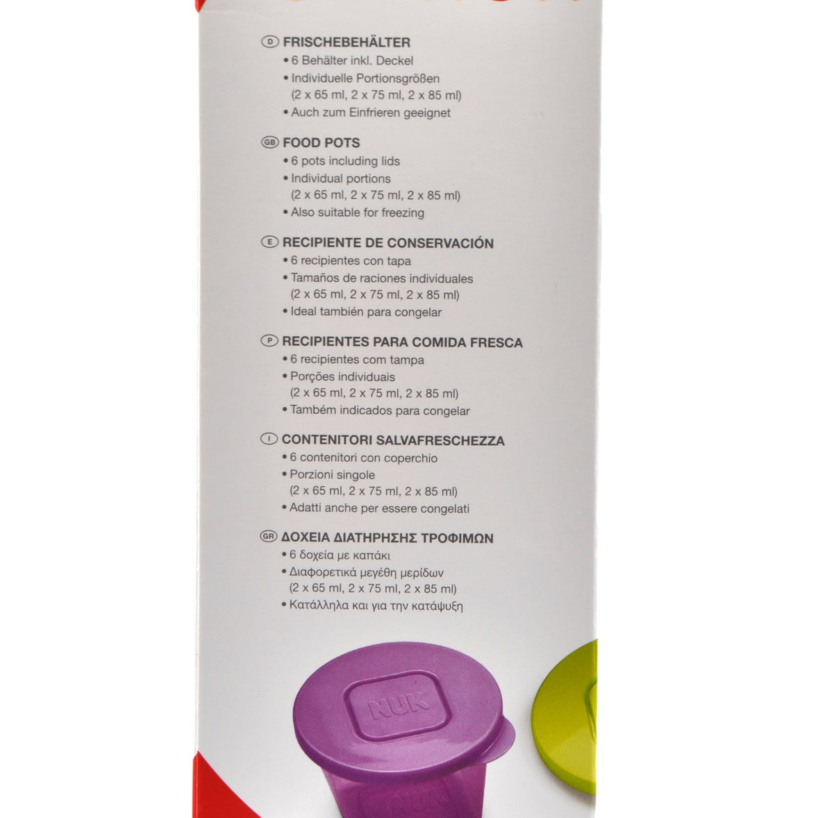 MamaApp NUK Food Pots