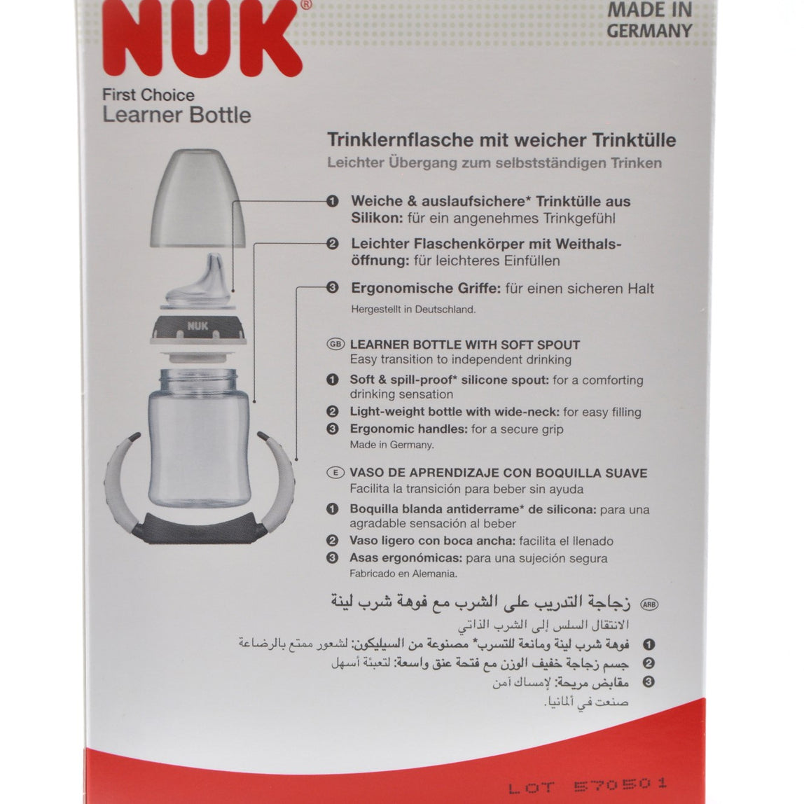 NUK Learner Bottle Mickey Red 150ml - MamaApp