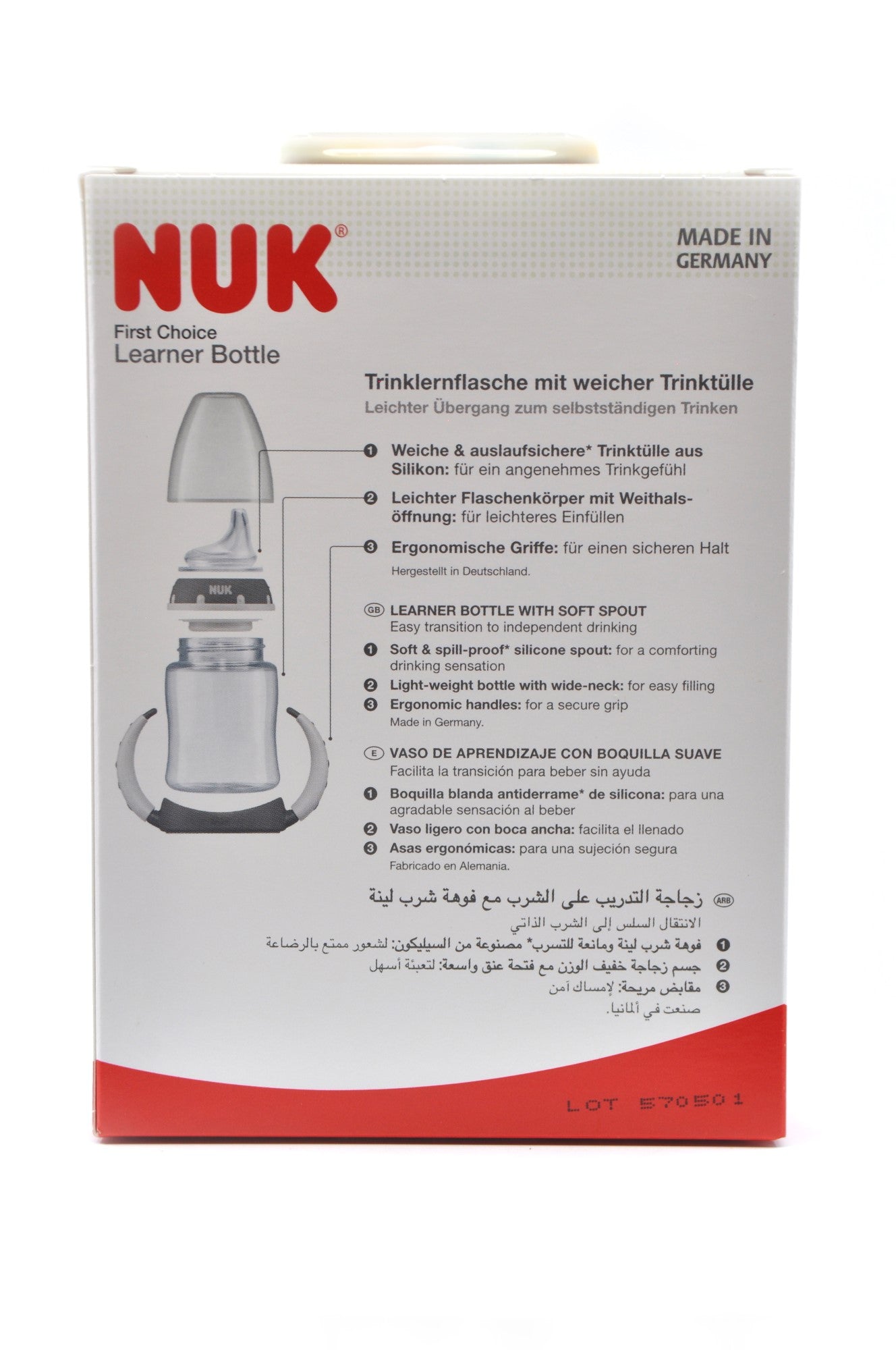 MamaApp NUK Learner Bottle Mickey Red 150ml