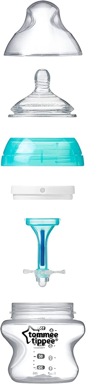 Tommee Tippee Advanced Anti-Colic Feeding Bottle, 150ml x1 - Deco