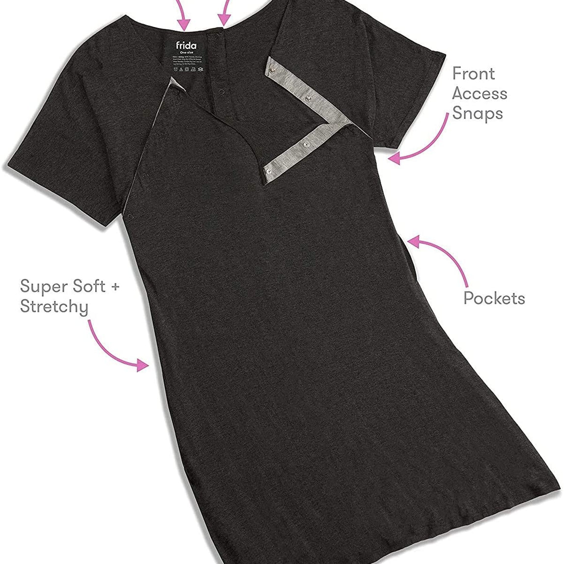 Frida Mom Delivery and Nursing Gown - MamaApp