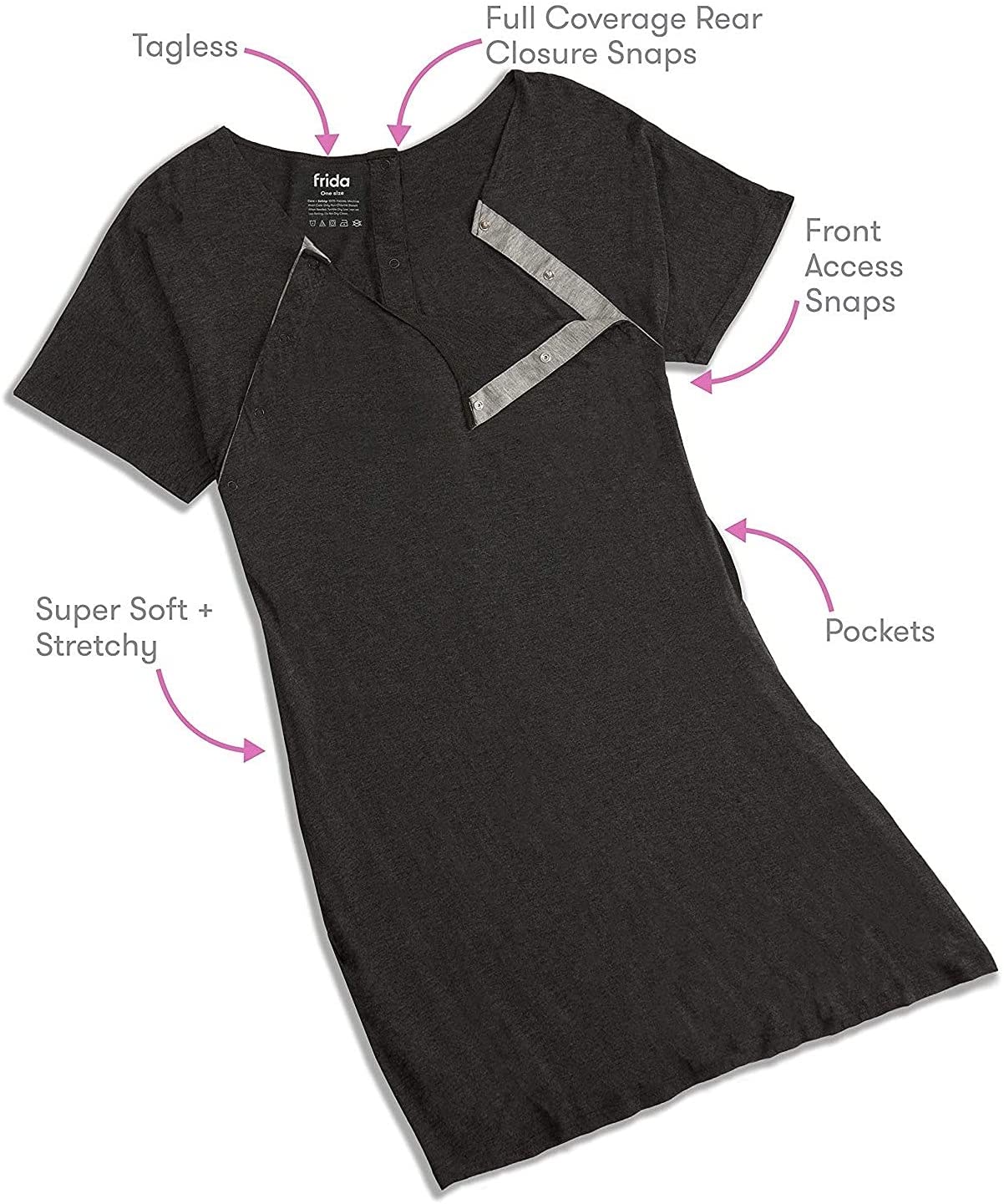 FridaMom Delivery and Nursing Gown