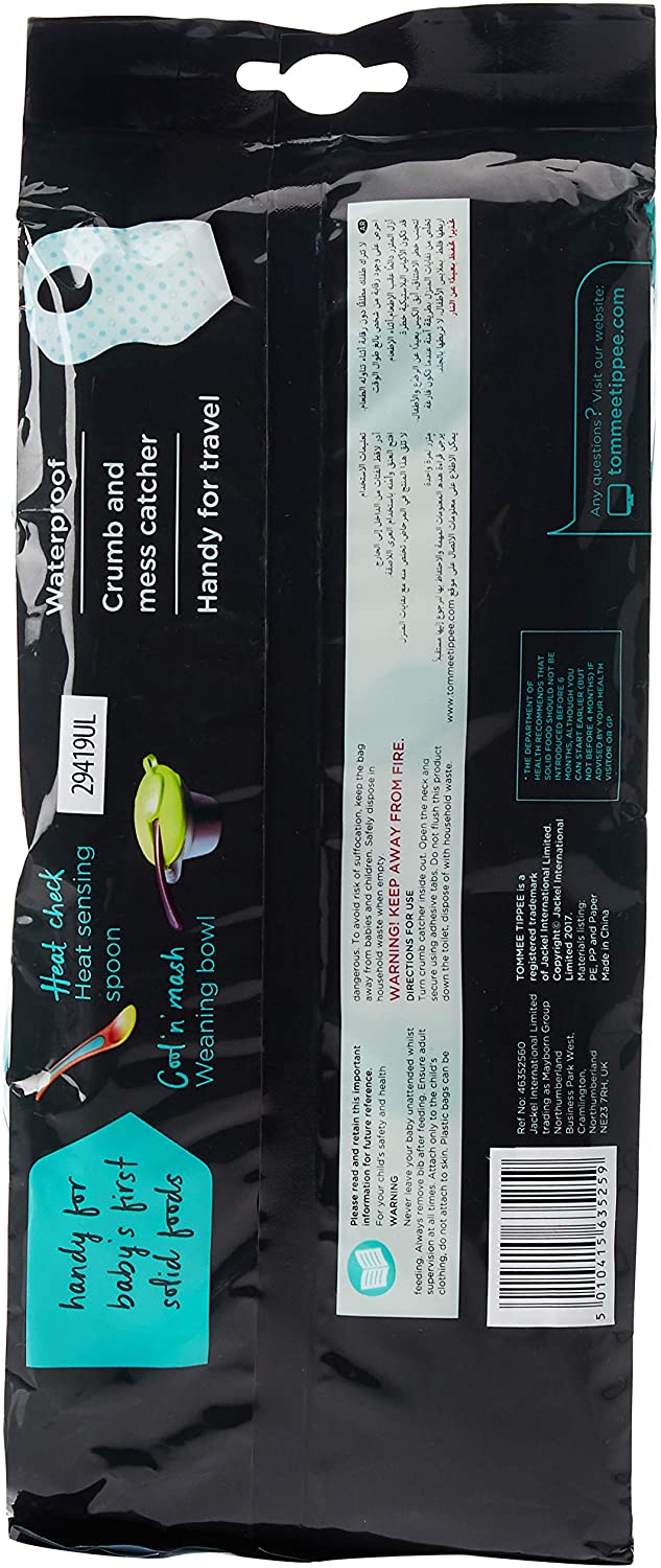 Tommee Tippee On The Go Disposable Bibs with Crumb & Mess Catcher