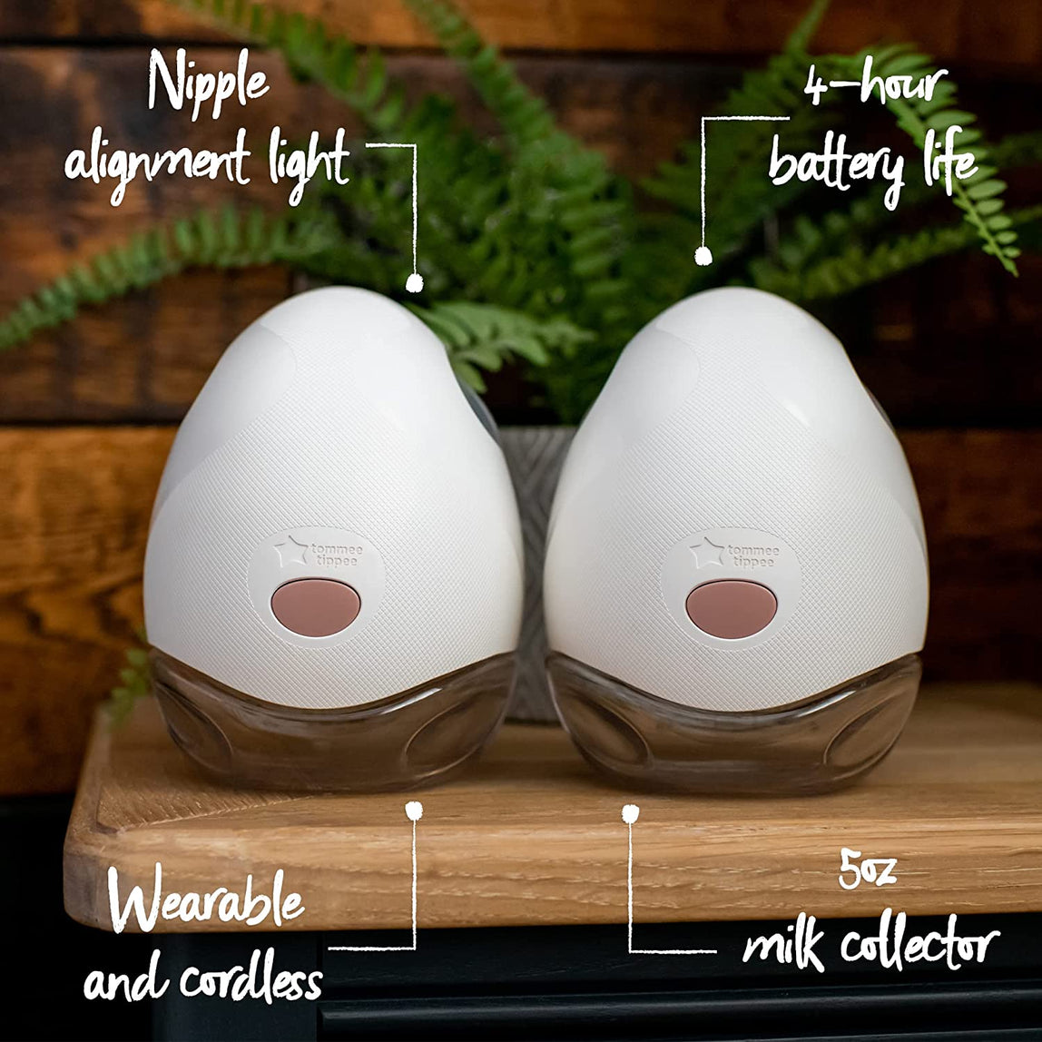Tommee Tippee Made For Me Double Electric Wearable Breast Pump - MamaApp
